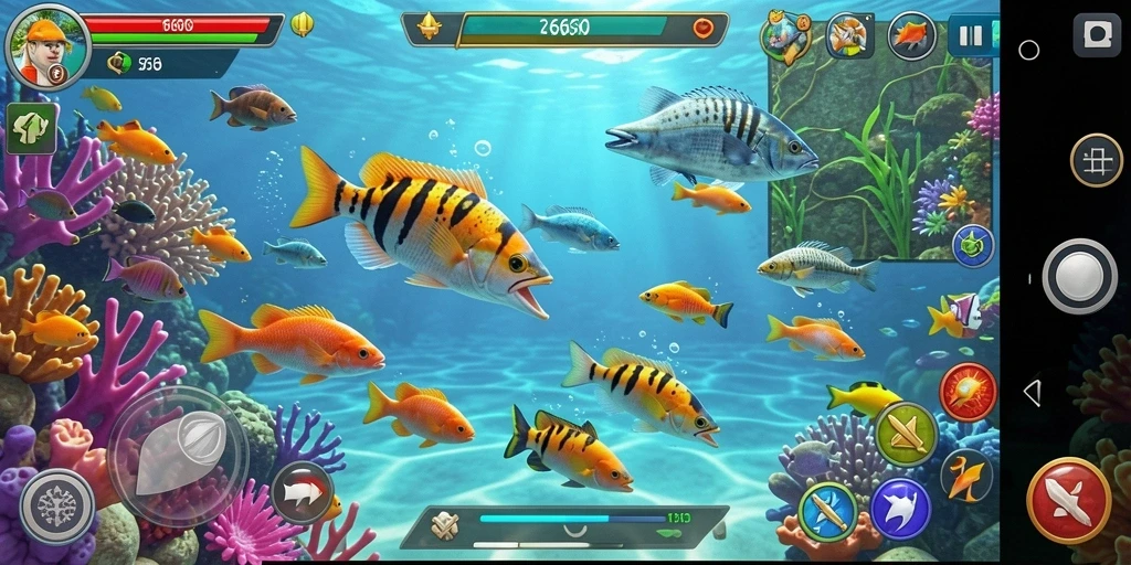 Tampilan gameplay seru dari game Tembak Ikan 66K.