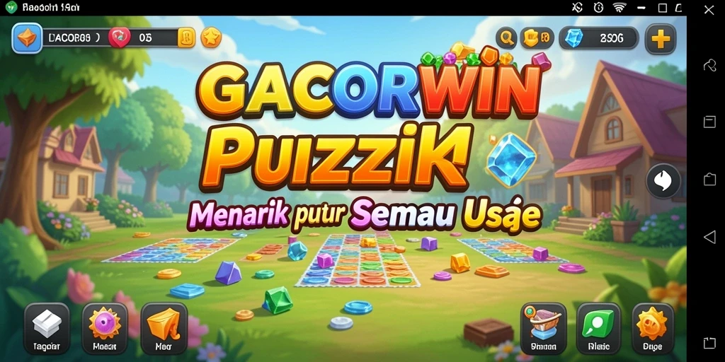 Screenshot gameplay GACORWIN yang menampilkan tantangan Puzzle.