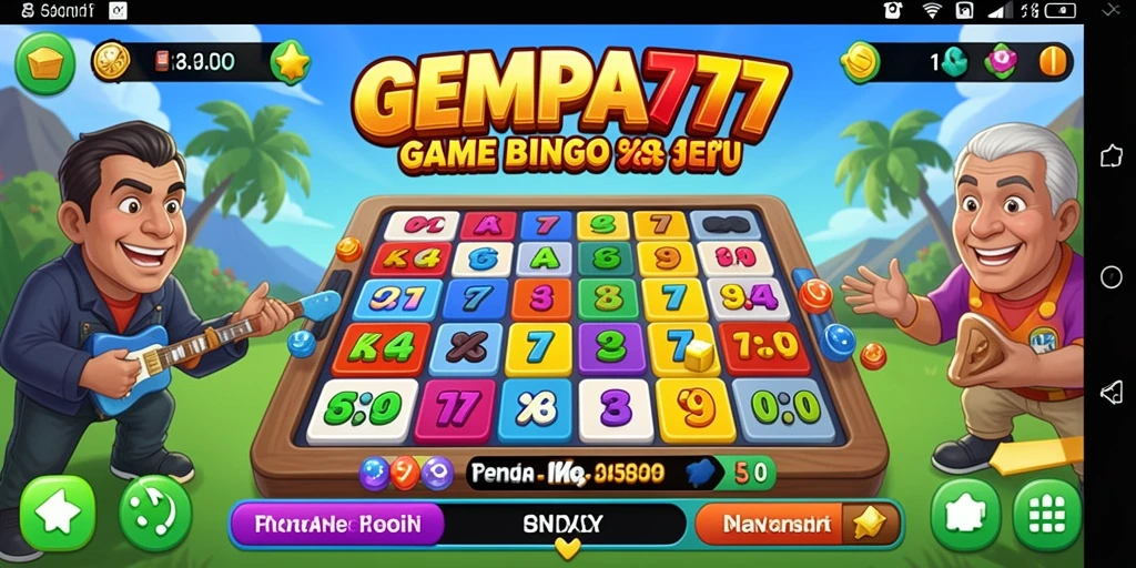Tampilan gameplay seru dari GEMPA777, permainan Bingo yang mendebarkan.