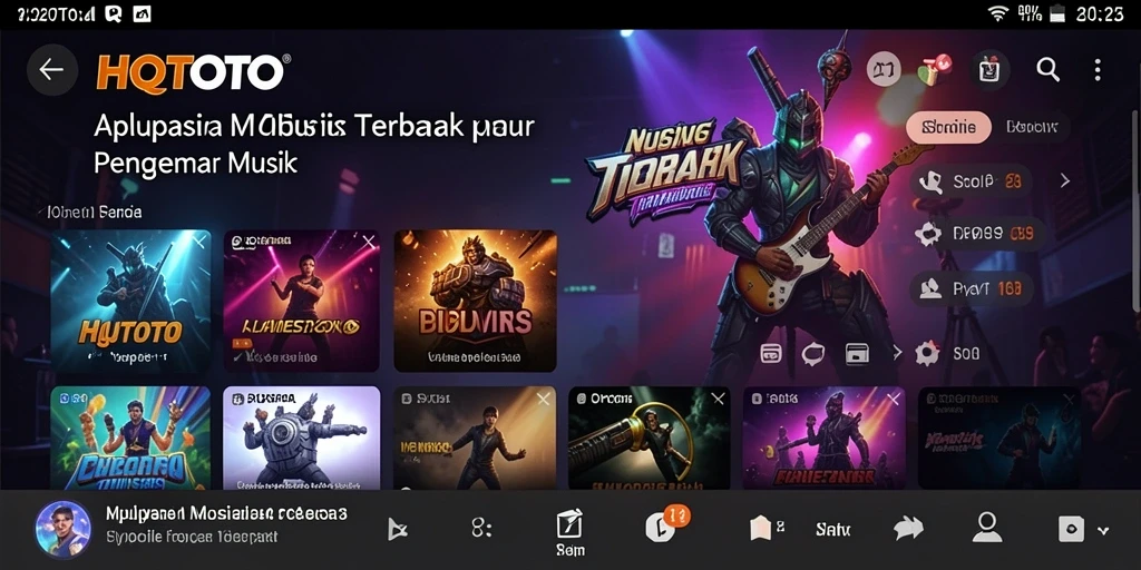 Tampilan gameplay musik yang mendebarkan di HQTOTO.