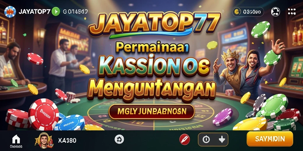 Screenshot JAYATOP77 menampilkan gameplay Kasino yang mengasyikkan dan interaktif.