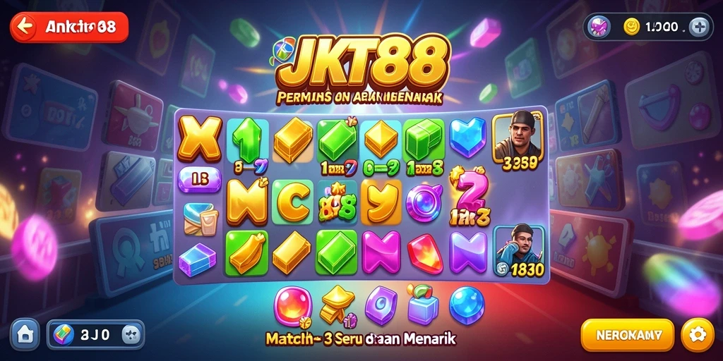 Tampilan gameplay JKT88 yang colorful dan menarik.