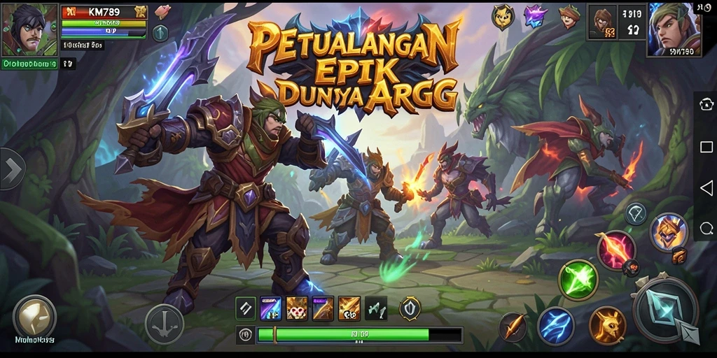 Tampilan gameplay seru dari KM789 dengan aksi pertempuran epik.