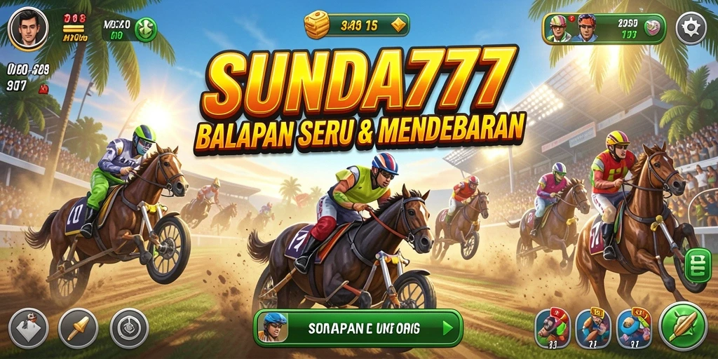 Gameplay SUNDA777 yang intens dan mendebarkan di lintasan balap.